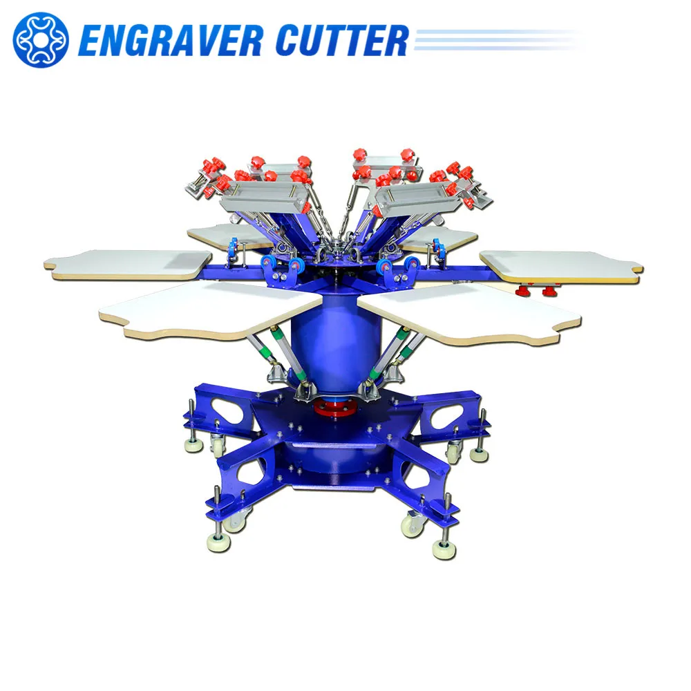 6-цветный напольный Трафаретный пресс с микро-регистрацией и двойным колесом |
