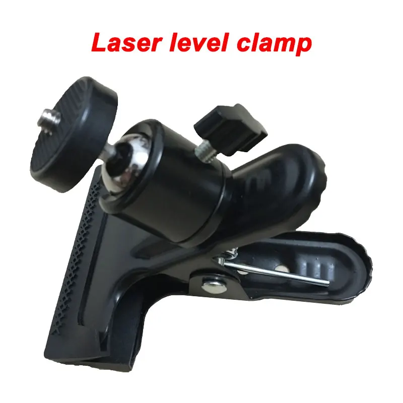 Мини-перекрестный лазерный нивелир, 2 линии, красный светильник, горизонтальный и вертикальный красный луч, лазерный измеритель, самонивелирующийся уровень, измерительный инструмент - Цвет: clamp