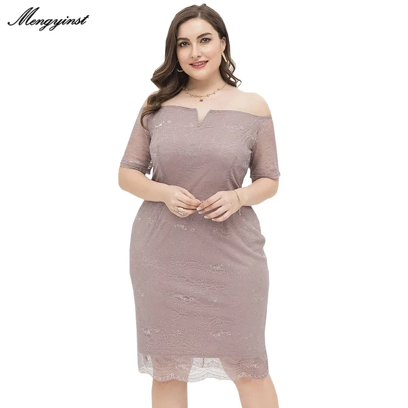 

Элегантное кружевное пикантное облегающее платье с открытыми плечами, новинка 2022, летние повседневные женские платья с воротником-лодочко...