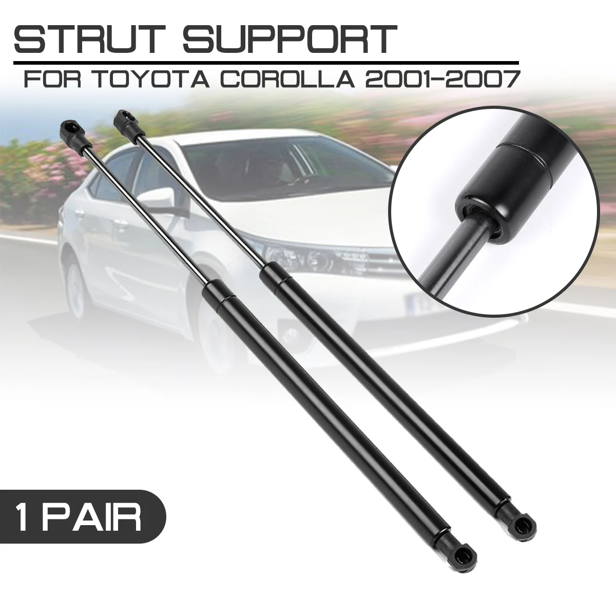 

For Toyota Corolla 2001-2007 ZZE120 ZZE121 CDE120 Rear Trunk Tailgate Boot Gas Spring Shock Lift Struts Support Rod Arm Bar