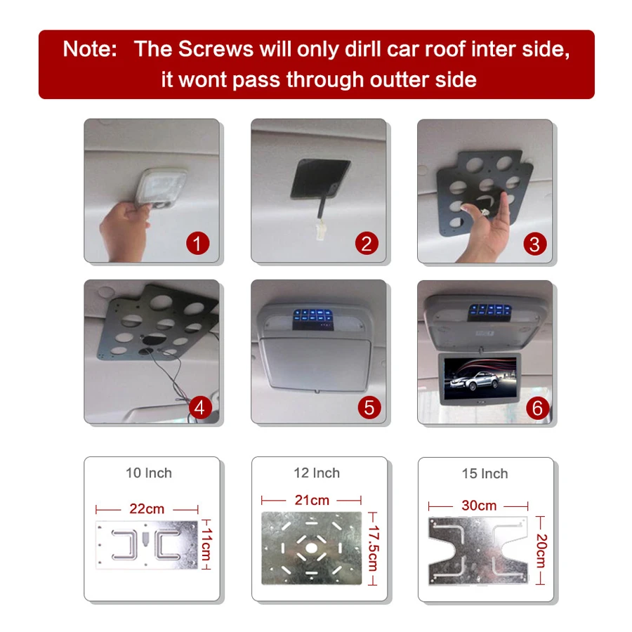 

17.3" Android 8.1 Car 1080P Screen Video Roof Overhead Monitor Flip Down Player