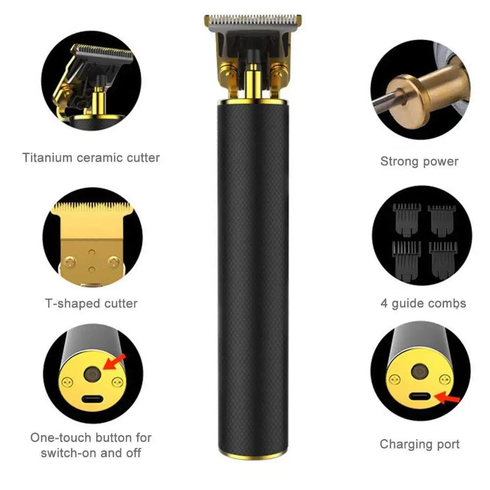 Kemei Pro Li T-Outliner Skelet Zware Hitter беспроводной триммер Mannen 0 мм Kaalhoofdige Tondeuse Afwerking Haar Snijmachine