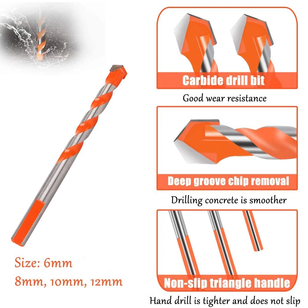 Набор сверл для каменной кладки стекла кирпича плитки бетона пластика и дерева