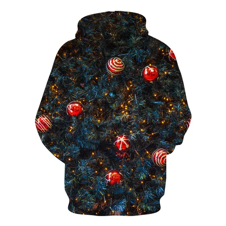 Свитер унисекс с капюшоном 3d-цифровым принтом светящийся шар | Тематическая