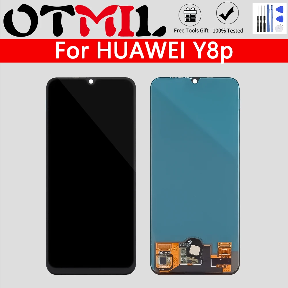 

ЖК-дисплей 6,3 дюйма для Huawei Y8p 2020 в сборе, дисплей с сенсорным дигитайзером, экран для Huawei P Smart S AQM-L21, ЖК-дисплей, запасные части