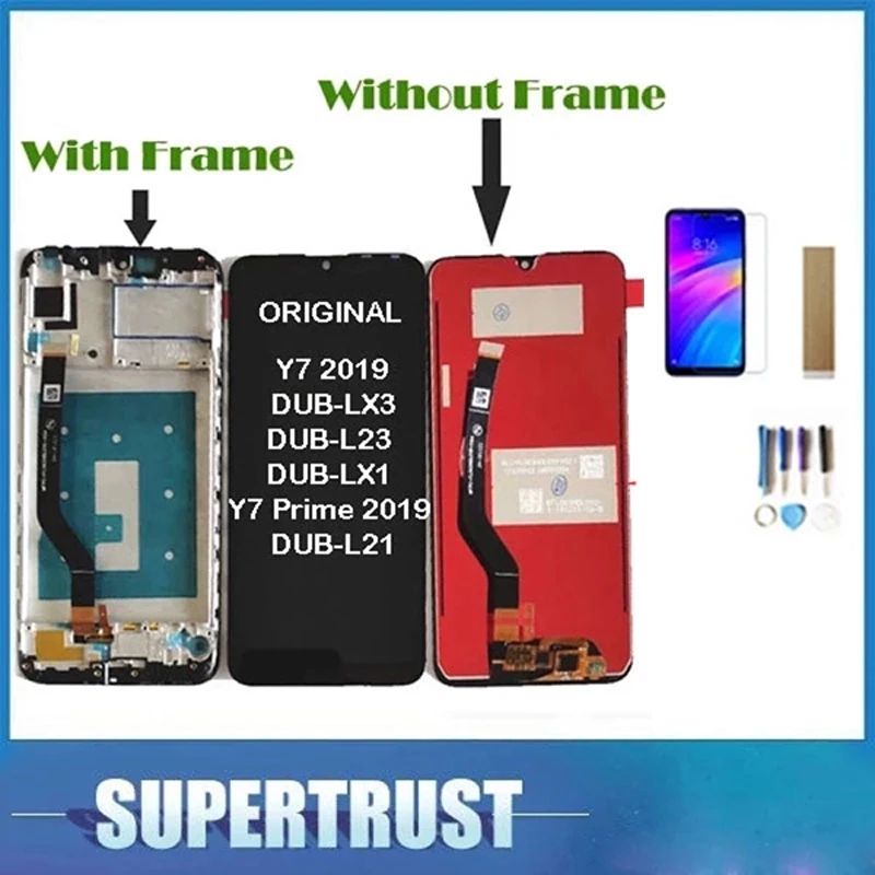 С рамкой ЖК-дисплей для huawei Y7 DUB-LX3 DUB-L23 DUB-LX1 Y7 Prime ЖК-дисплей Дисплей Сенсорный экран Сенсор с Наборы