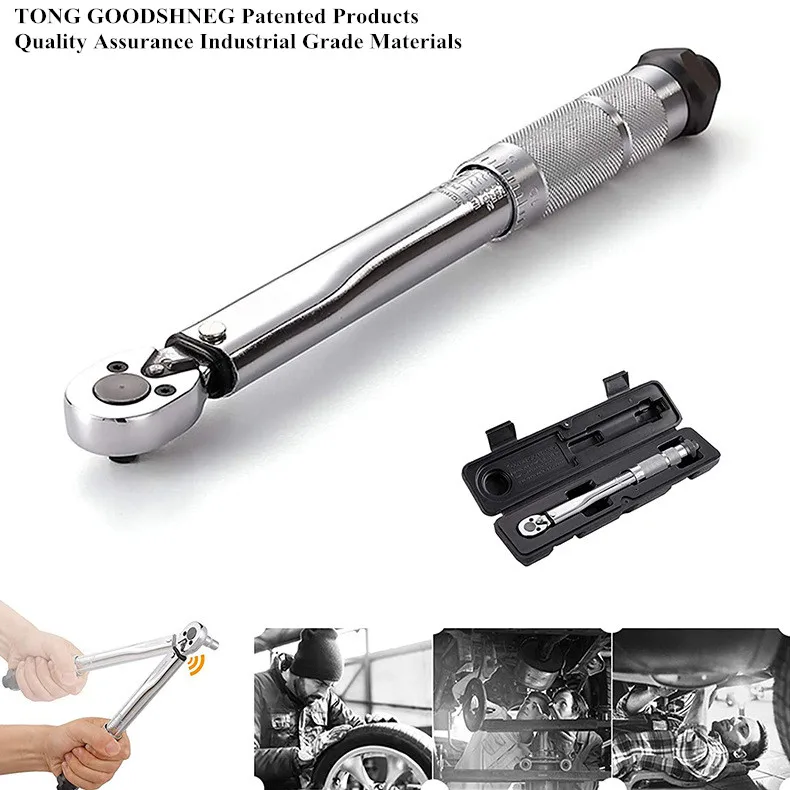 1/4 дюйма регулируемый динамометрический ключ с предустановленной настройкой 5-25