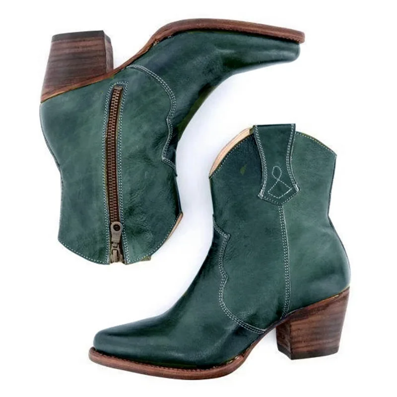 Модные женские ботильоны Повседневные ботинки с острым носком в римском стиле