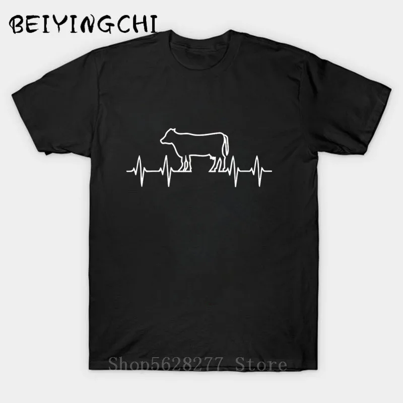 Футболка мужская с изображением сердечного ритма тенниска коротким рукавом