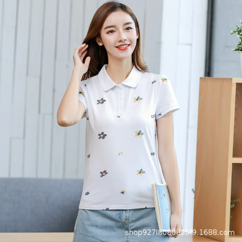 Милые хлопковые топы с короткими рукавами для девочек 2020 летние рубашки поло
