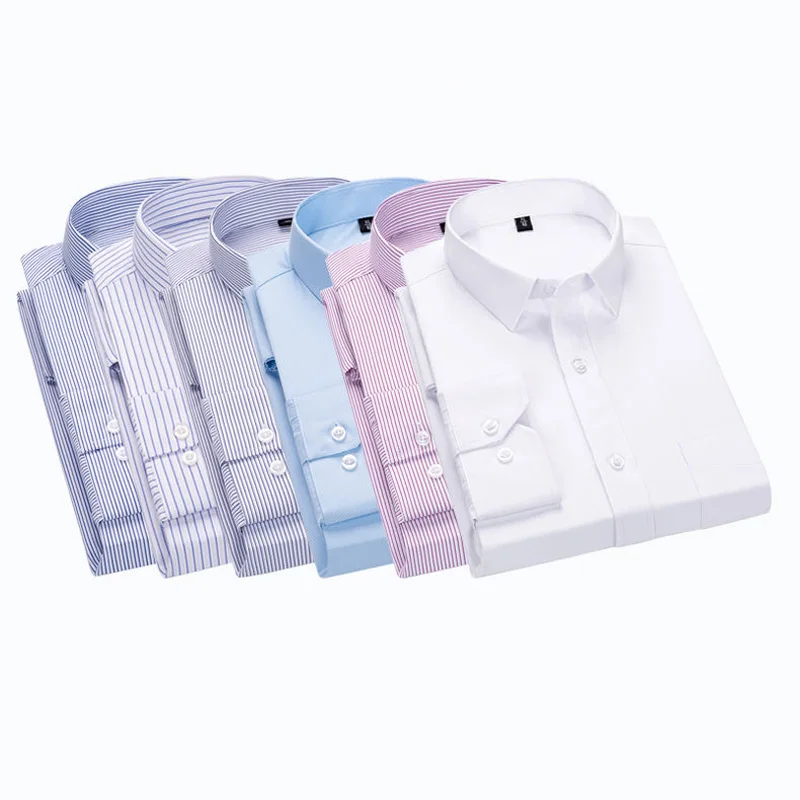 Рубашка мужская деловая с длинным рукавом повседневная мягкая удобная