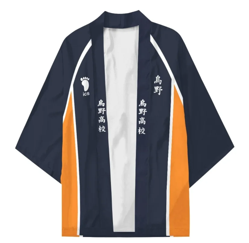 Аниме Haikyuu Miyagi Ken Shoyo Hinata Косплей костюмы кимоно Подростковая накидка Кардиган