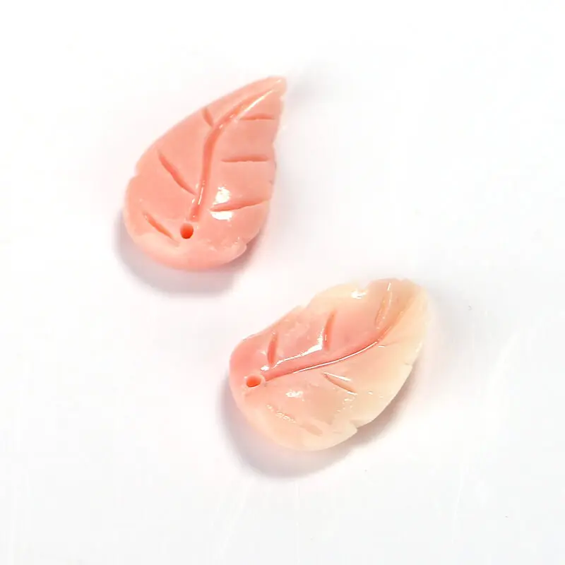 Резные серьги в виде листа с розовыми раковинами 15X10X3mm 0 7g новое поступление |