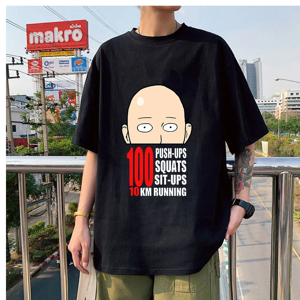 

2021 Newest Clothes One Punch Man Printed Four Seasons Couple T-shirts Comfortable High Quality New Oversized Unisex Streetwears
