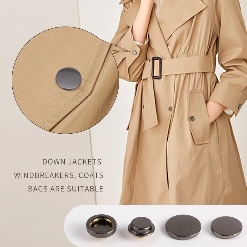 10 компл./упак. 12 5 мм Металлические пресс шпильки швейная кнопка заклепка застежки