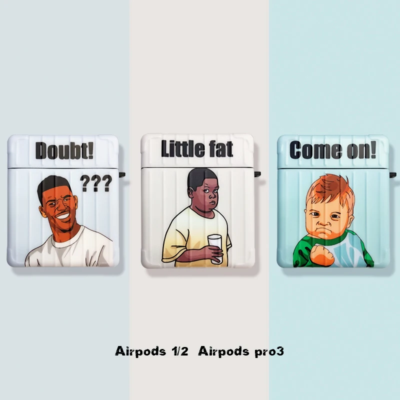 

3D Модный чехол для мальчиков Spoof для Airpods 1 2 3 Pro беспроводной Bluetooth наушник ТПУ INS трендовый креативный чехол