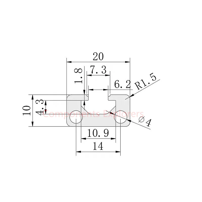 Arbitrary Cutting 1000mm 1020 European Standard Aluminum Extrusion Profile Black and silver for DIY 3D Printer | Обустройство дома