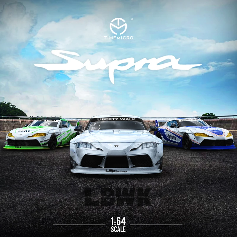 

Model Car 1:64 Pop Toys Time Micro Toyota Supra LBWK Die-cast Vehicle Display Collection Gifts