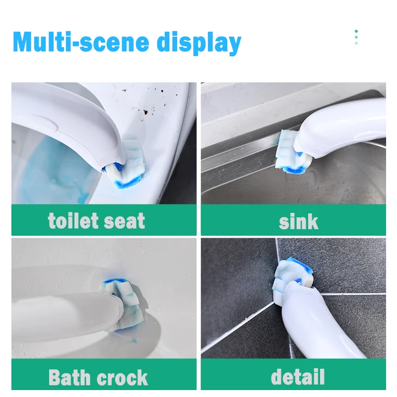 

Disposable Toilet Brush With Detergent Cleaning Premium Bathroom Accessories Cleaner Bowl Holder Wall Mounted Brush Sink Bathtub