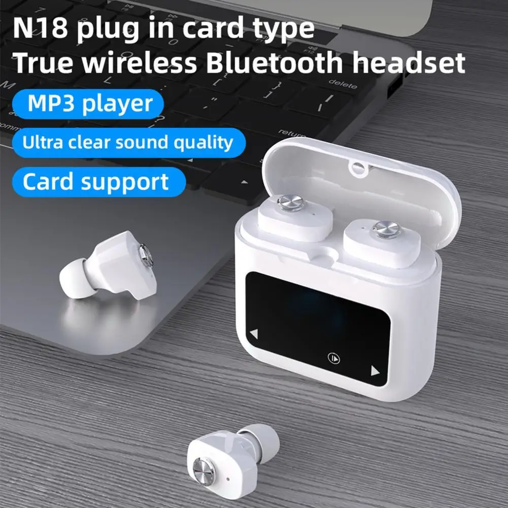 

Bluelans Bluetooth Headsets MP3 Player Support TF Card Touch Control Mini Portable HiFi Wireless In-ear Earphones for Sports