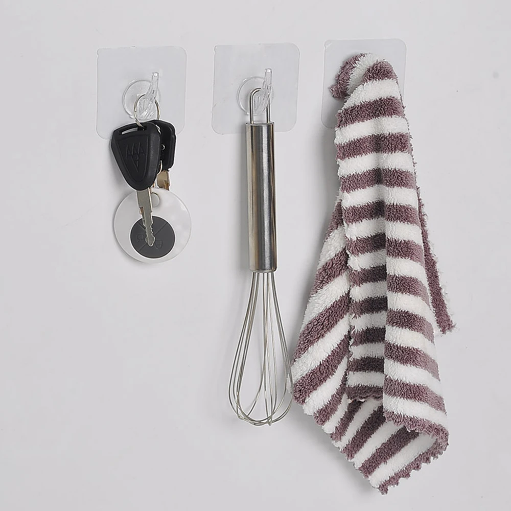 1 шт. Прозрачный Прочный самоклеящиеся двери стены Вешалки крючки станок и Punch