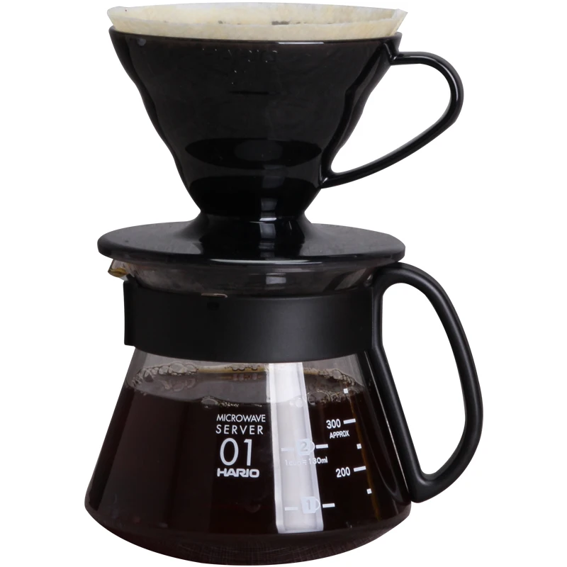 

Heat-resistant glass drip filter set V60 series hand-made coffee set resin filter cup VDSP