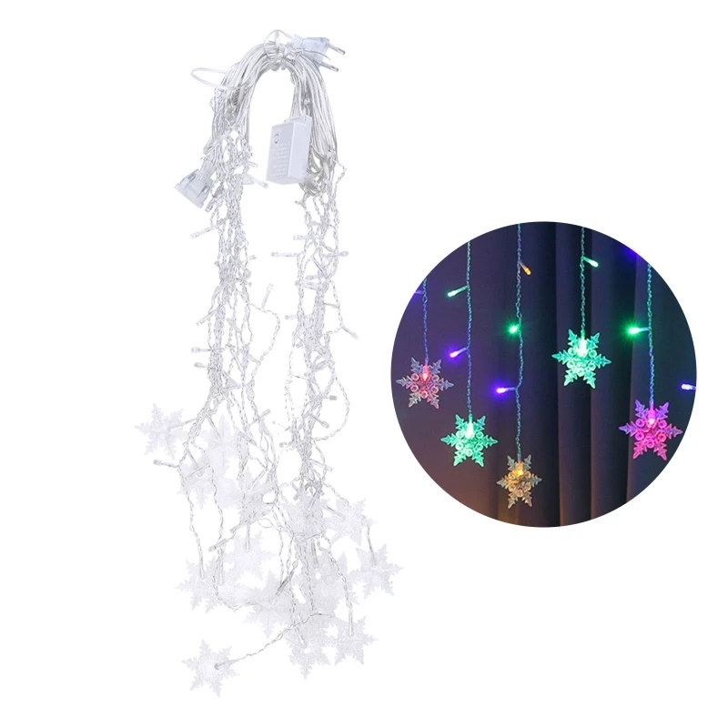 

Christmas Snowflake Curtain String Lights Holiday Decoration Lights