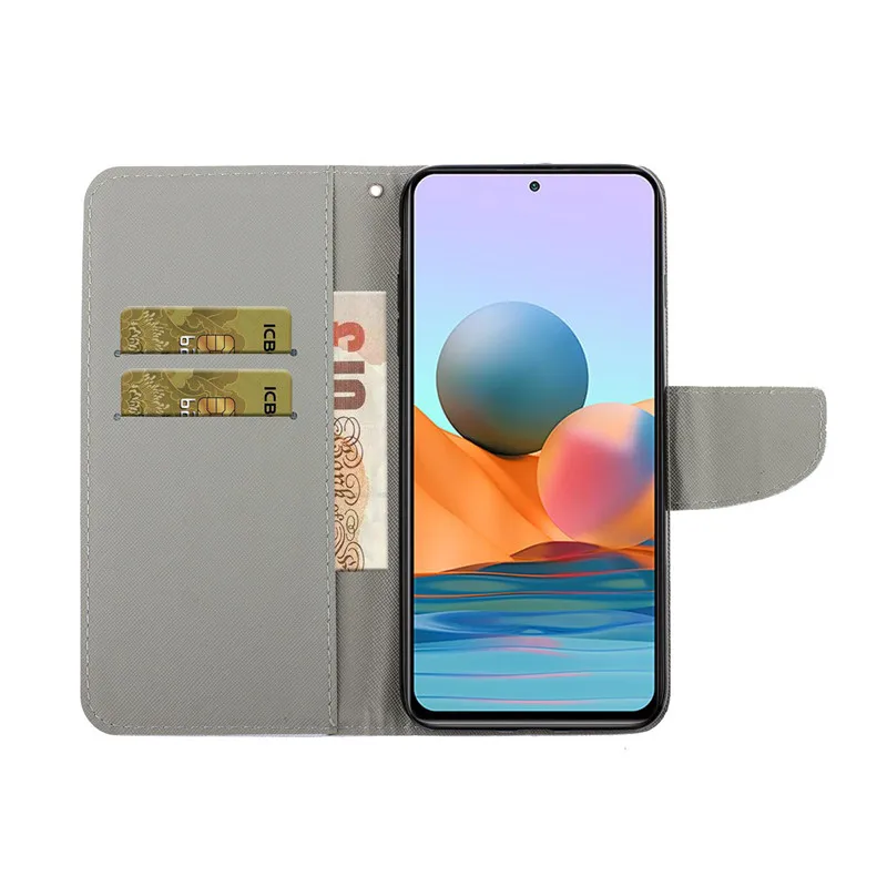 Чехол для Xiaomi Poco X3 Pro кожаный чехол-книжка с рисунком Xiomi PocoX3 NFC чехол Xaomix3 Mix3 X3Pro