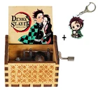 Деревянная музыкальная шкатулка с изображением рассекающего демонов киметсу но яиба камадо незуко гуренге для косплея для фанатов друзей Рождественский подарок Новогодний подарок