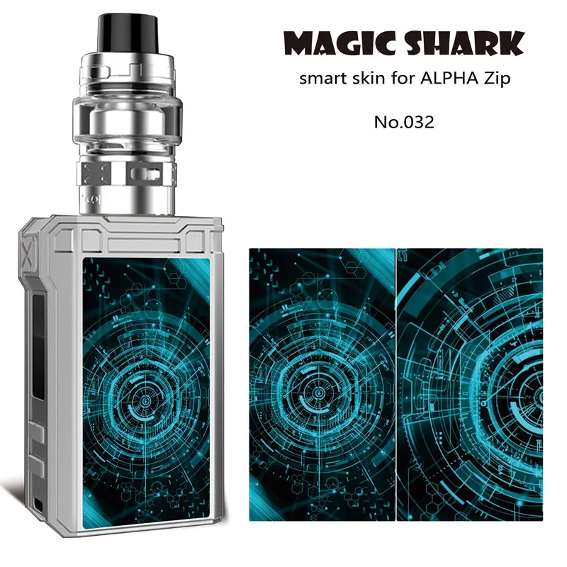 Magic Shark Skull Mario 2.5D Stereo Waterproof PVC No Fade Film Case Vape Cover Skin Sticker for Voopoo Alpha Zip | Мобильные