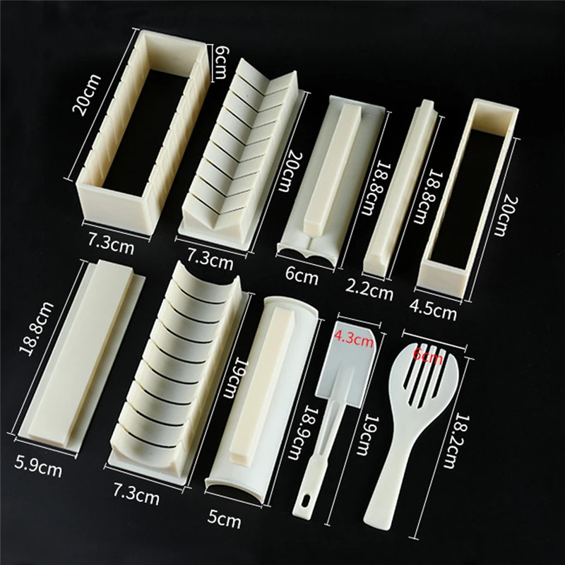 

10Pcs/Set Japanese Sushi Cooking Tools DIY Sushi Making Kit Roll Sushi Maker Rice Roll Mold Kitchen Sushi Tools Kitchen Tools
