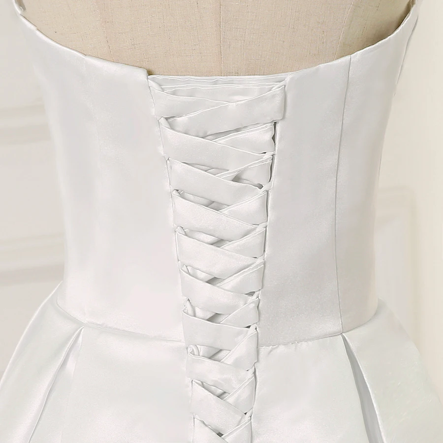 Jiayigong Элегантное Атласное Милое Свадебное Платье Vestido De Noiva без рукавов