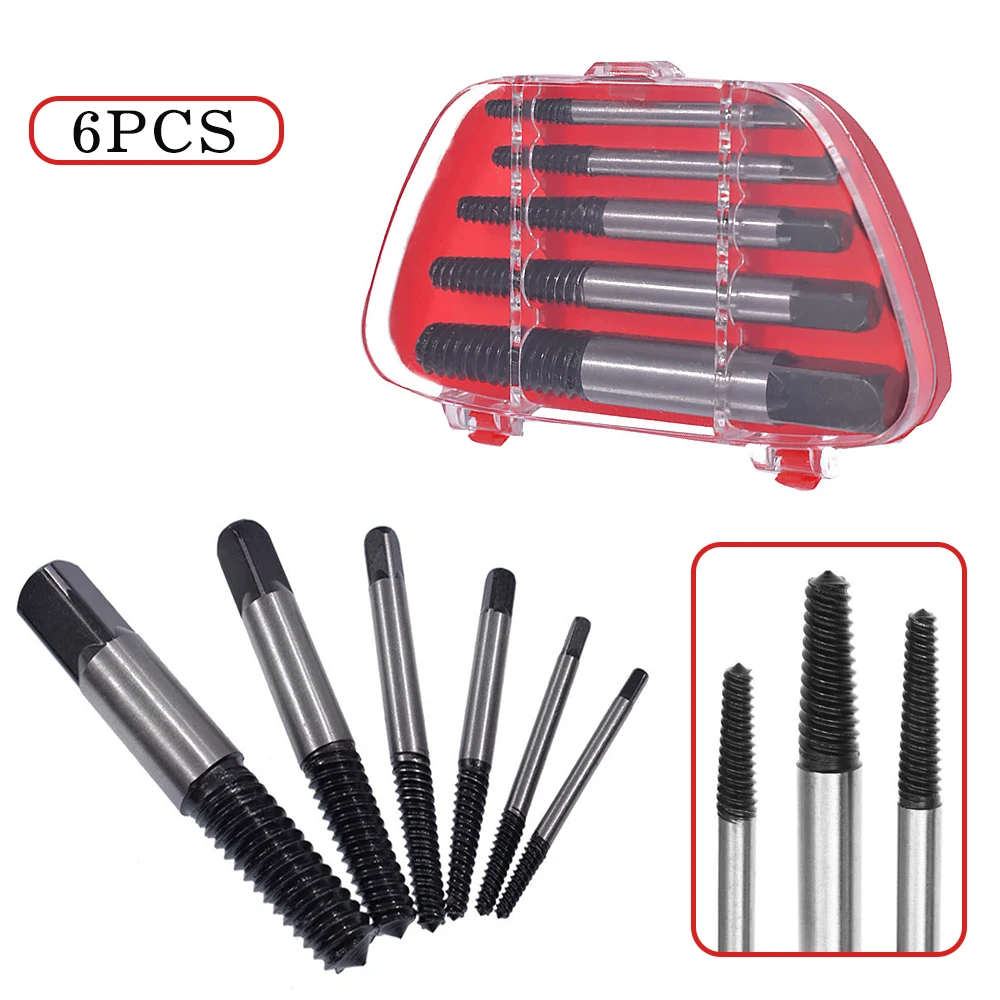 

Screw Extractor Center Drill Bits Guide Set 5pcs 6pcs Broken Damaged Bolt Remover Removal Set for Repair Woodworking Tools