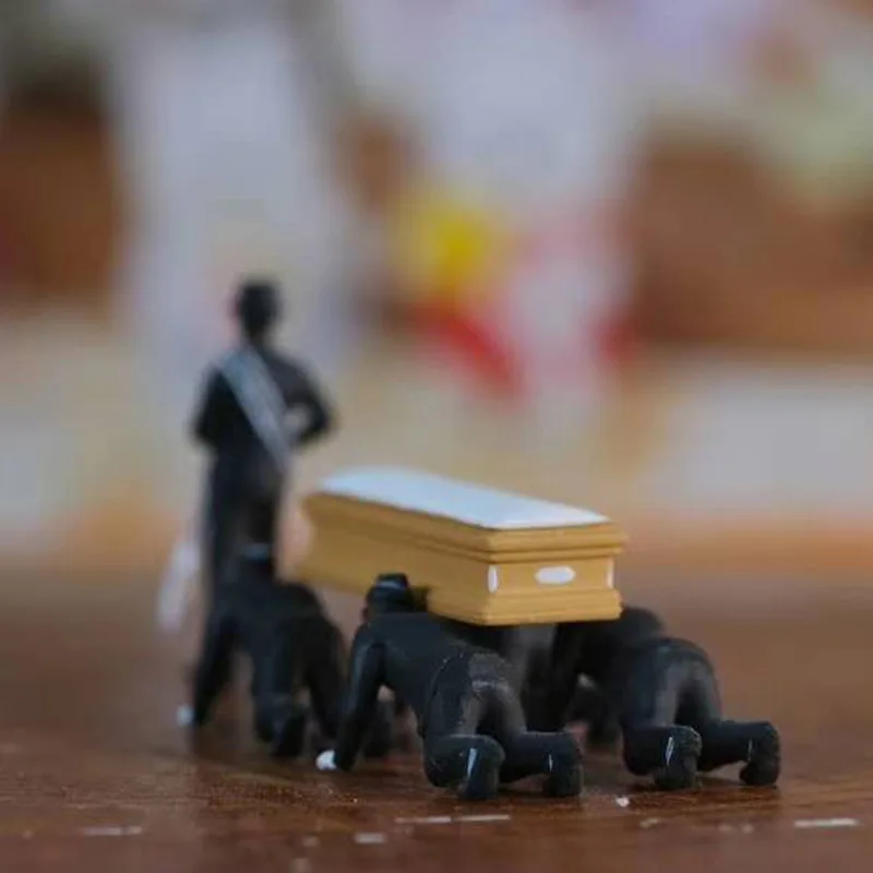 Черный человек подъемный гроб стоячий и ползающий полный набор украшения