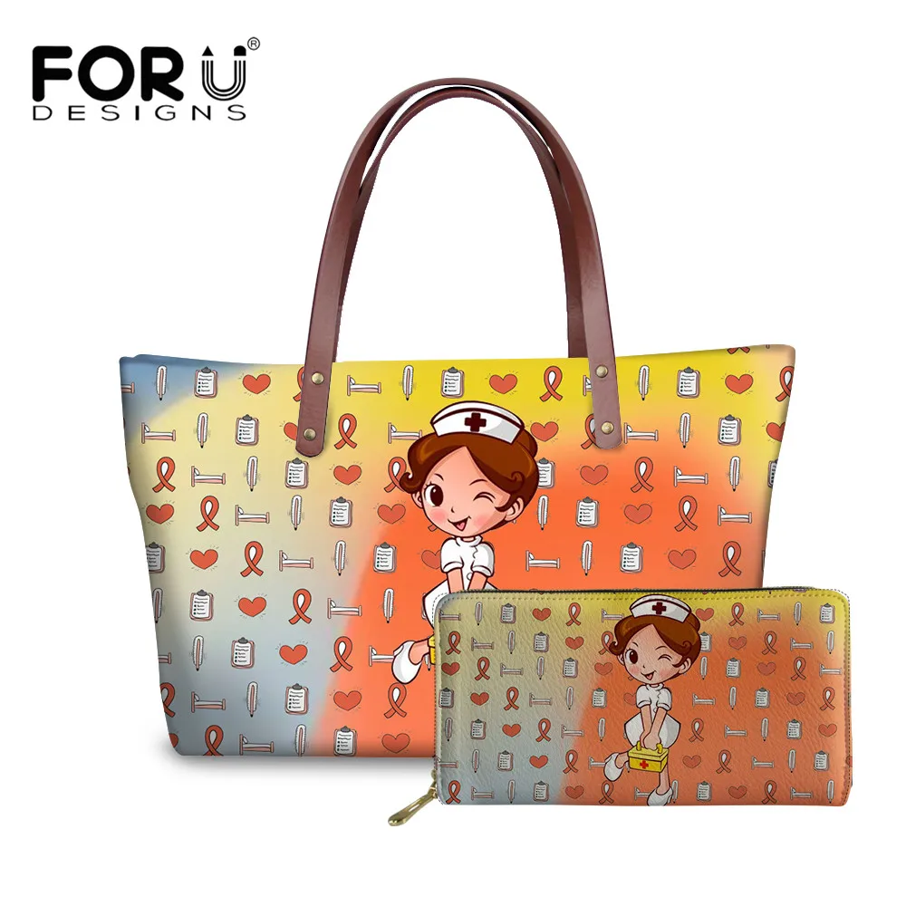 

Женская сумка на плечо с мультяшным принтом FORUDESIGNS