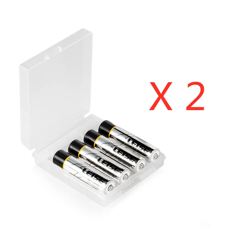 8pcs 4pcs/lots AAA 1150mAh Rechargeable Battery 3A 1.2V nimh Batteries in one Battery Case High Capacity for mouse clock microphone - Цвет: 8pcs
