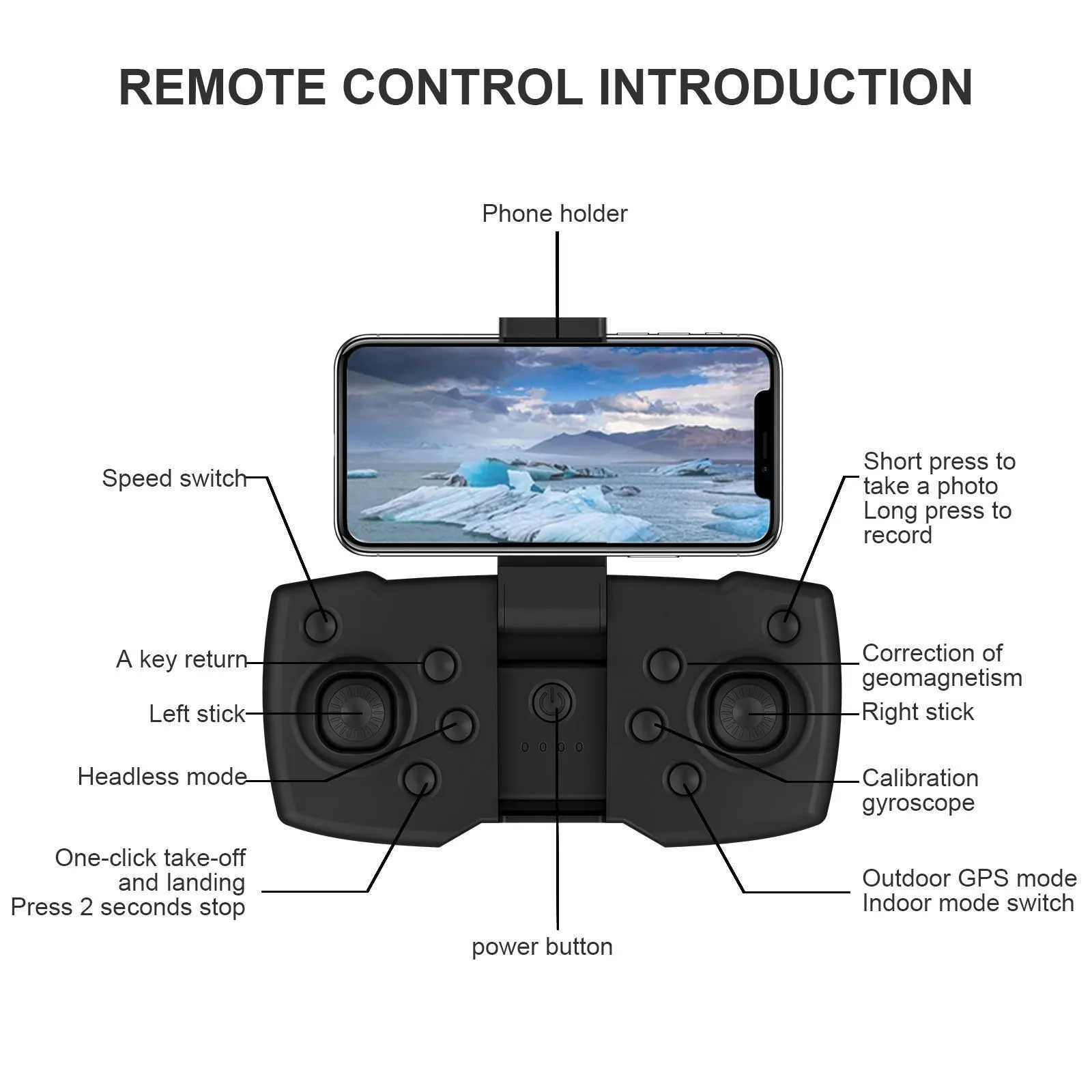 Мини Квадрокоптер с дистанционным управлением регулируемая высота Wi Fi Fpv Gps 6k Hd
