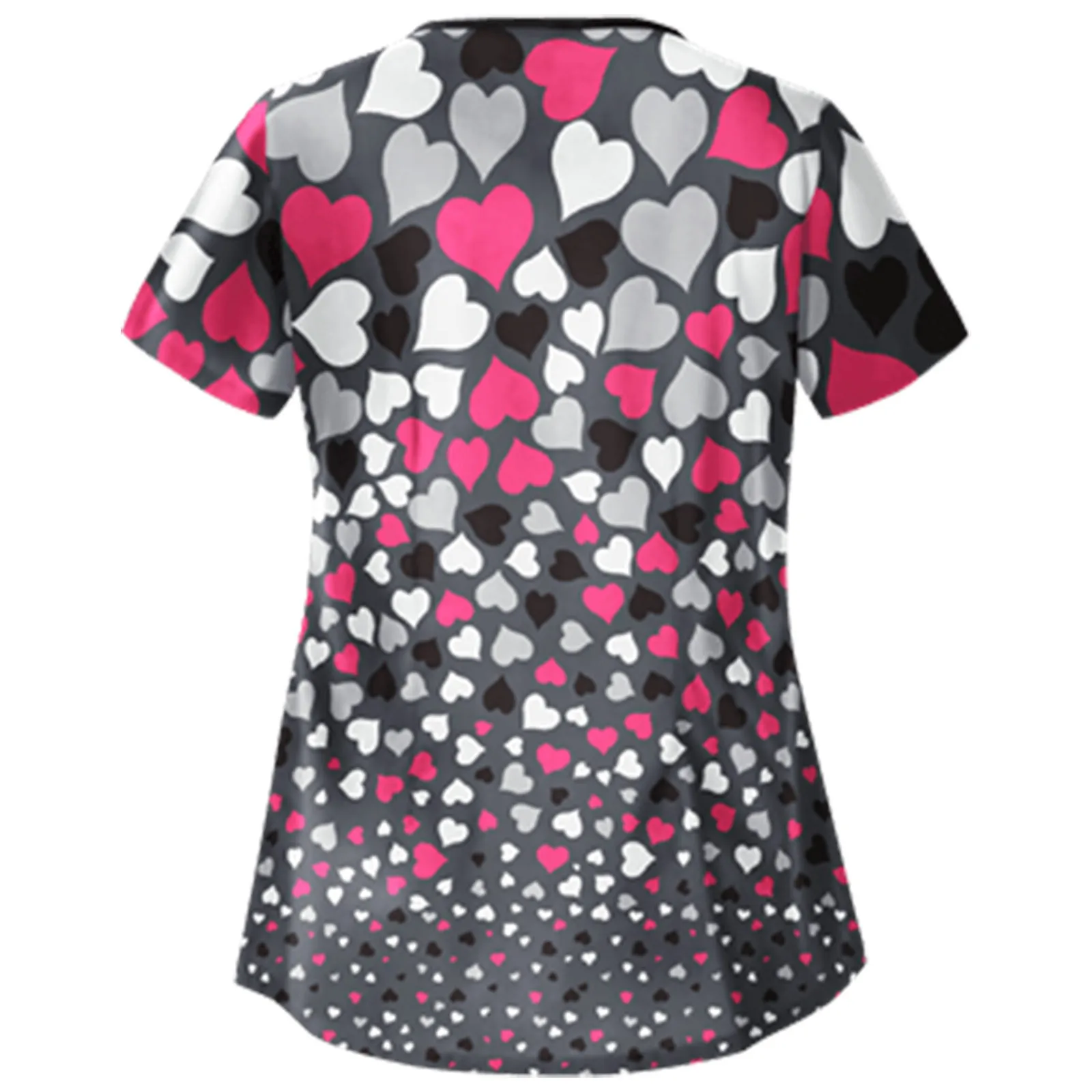 

Women Short Sleeve V-neck Tops Working Uniform Cartoon Print Blouse Overalls Nurse Accessories Shirt Womens Clothes 2021 #s@Q