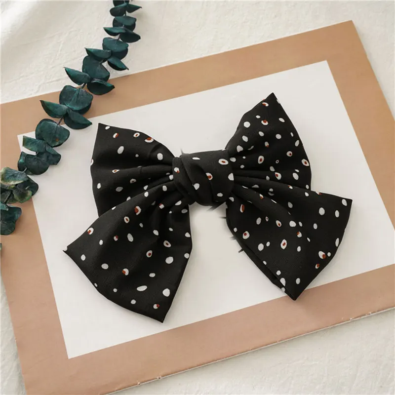 

2020 Big Bow Hair Clips Barrettes Dot Print Butterfly Bow Hairpin Girls hair accessories for Women Bowknot Hairpins