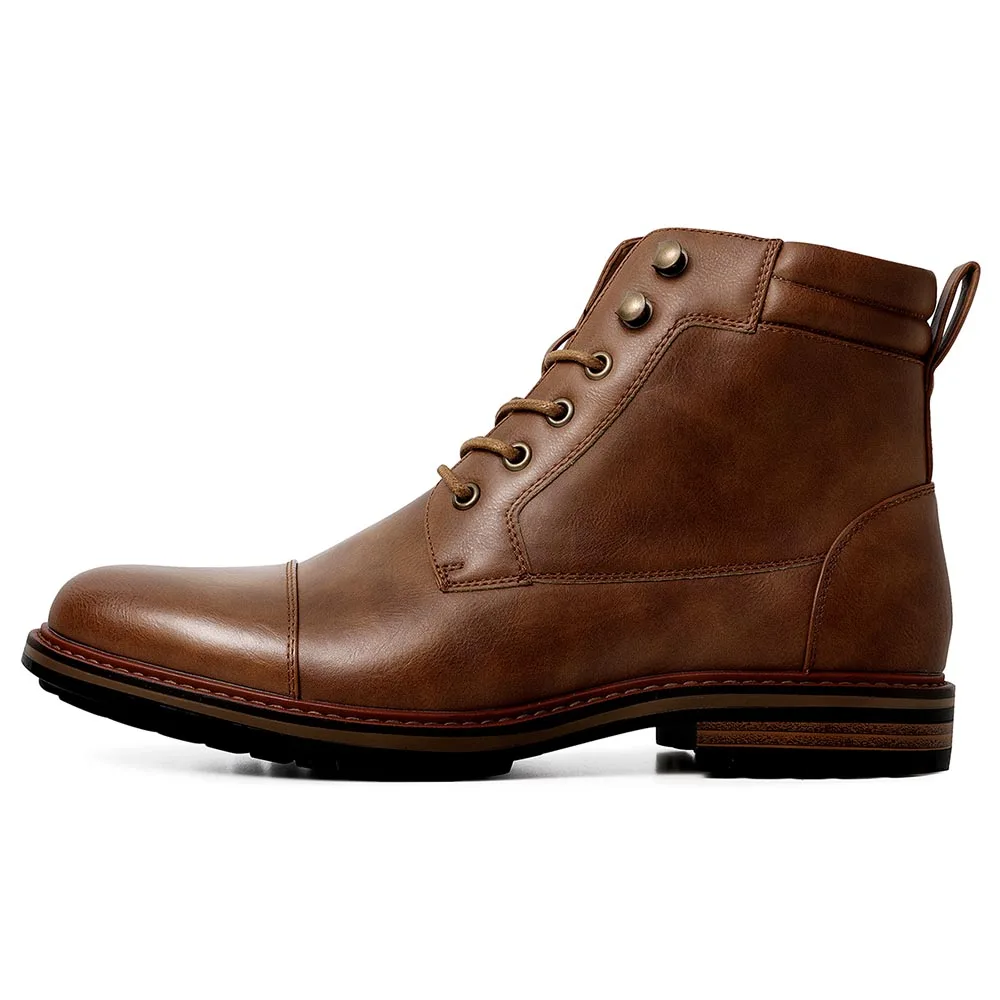 ZUSIGEL Men Martin Leather shoes High Top Fashion Winter Warm Snow Motorcycle Ankle Boots Shoes US Size 7-13 | Обувь