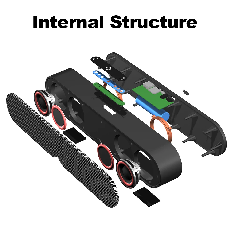 

Wireless Bluetooth Speaker Receiver Stereo Surround Super Bass FM Radio Loud Bluetooth Speakers Subwoofer Outdoor Home