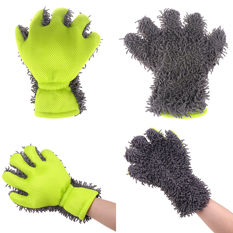 

1pc Cleaning Glove Car Sponges Mitt Microfiber Interior Exterior Care Wash Tool