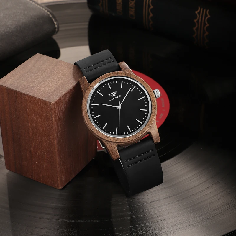 relogio masculino Sport Watches Wooden for Men Top Brand Luxury Military Leather Wood Wrist Watch Man Clock Fashion Wristwatch men wood watch luxury brand wooden bracelet wrist watch male quartz ball dial relogio masculino sport hour clock man wrist watch