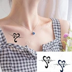 Водостойкая Временная тату-наклейка, пары, любовь и сердце, тату флэш-тату, искусственная татуировка, руки для мужчин, женщин, мужчин, детей