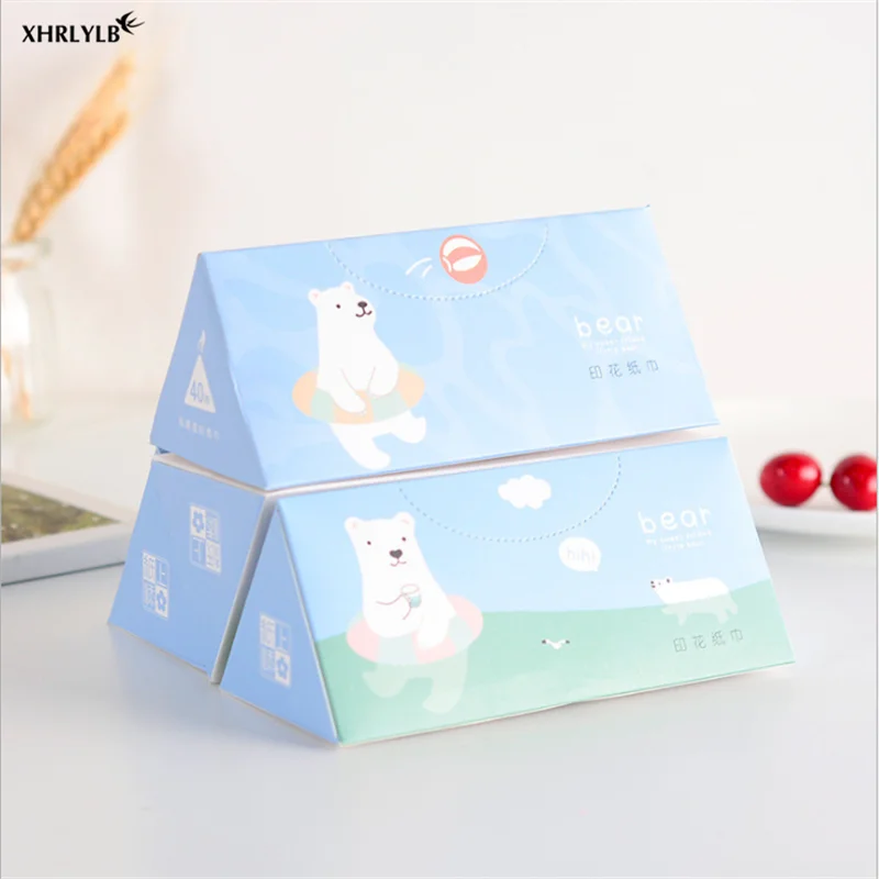 XHRLYLB креативные новые бумажные полотенца с принтом медведя 3 слоя толстые без