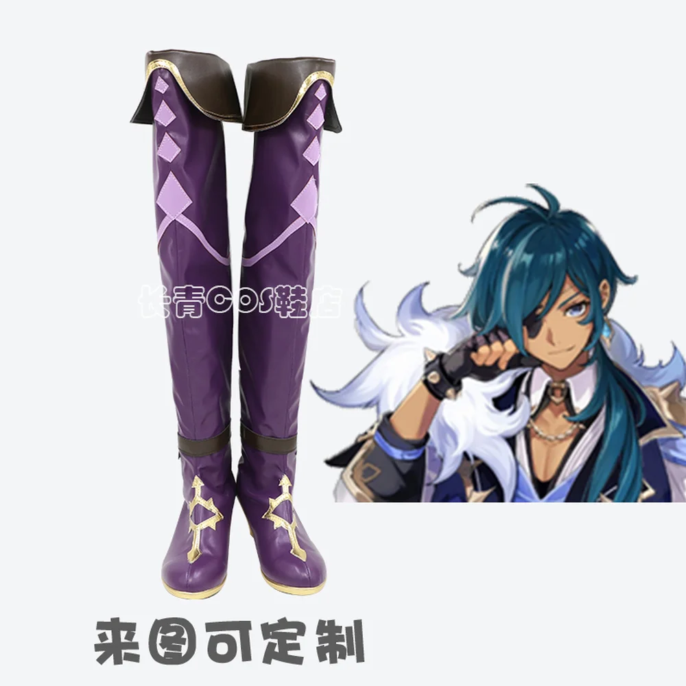 

Hot Game Genshin Impact Kaeya cosplay shoes Boots for Halloween Christmas Party Masquerade Anime Shows cosplay performance