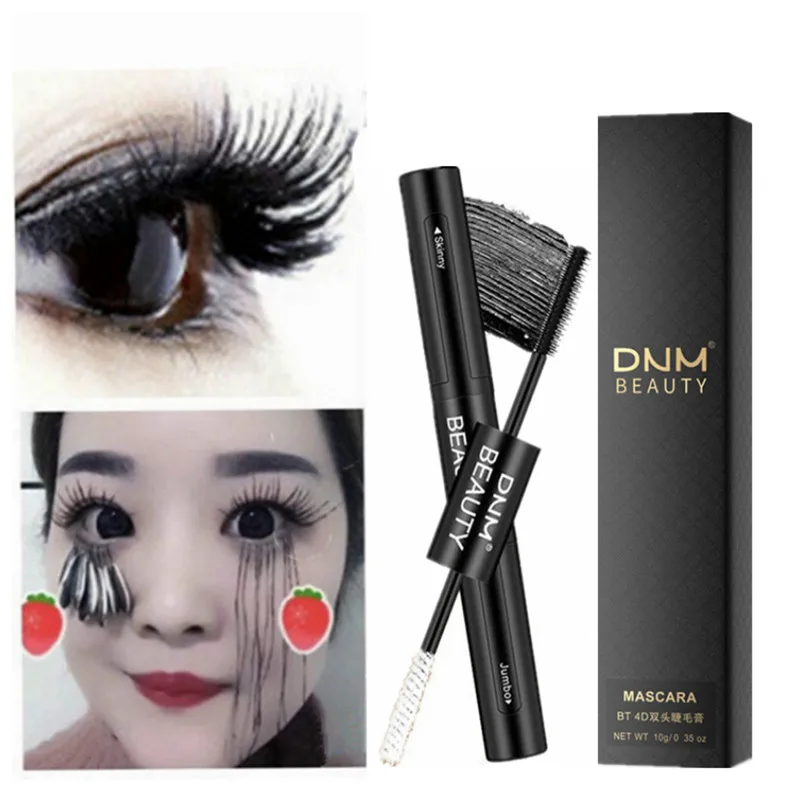 2 в 1 Тушь для ресниц водоСТОЙКАЯ удлиняет ресницы глаз черный белый Rimel 4d щипцы