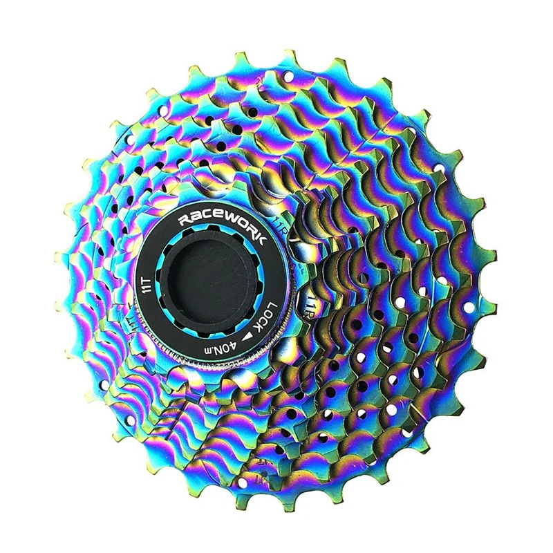 

RACEWORK Road Bike Cassette 11 Speed 11-28T Rainbow Bike Freewheel Sprocket Ultralight 11V Flywheel