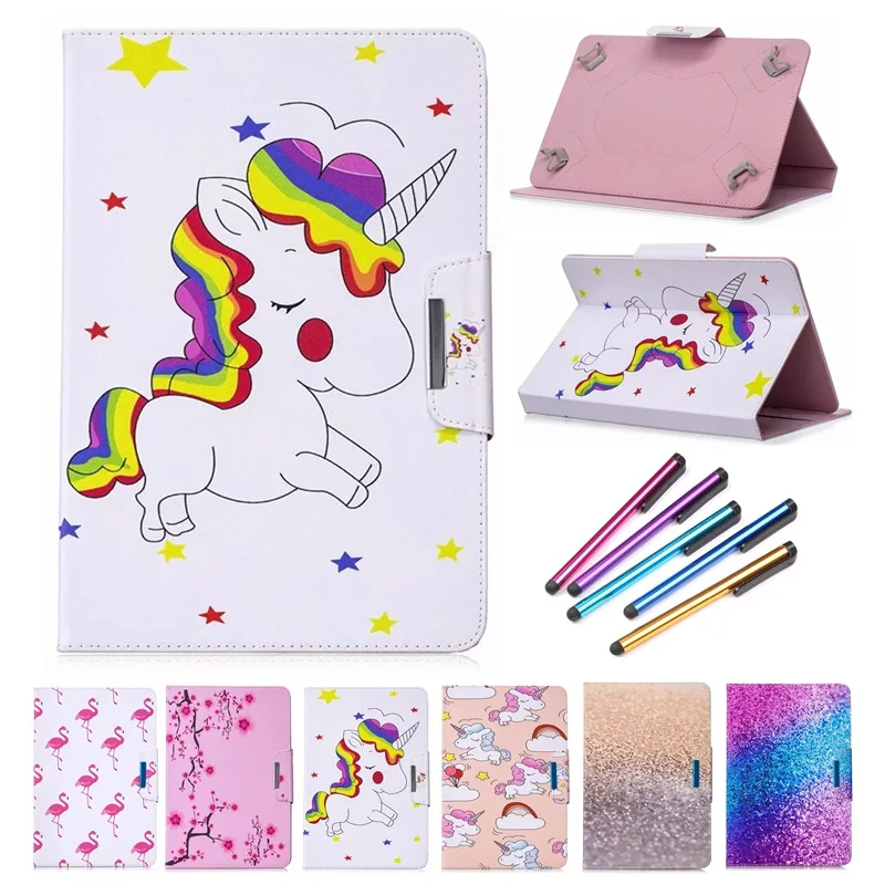 

Cartoon Unicorn Flamingo Flower Universal Tablet Case For 9.7 inch 10 inch 10.1 inch Magnetic Cover Funda Tablet 10.1 Universal