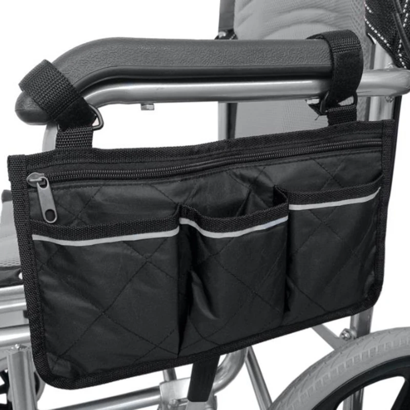 

Wheelchair Armrest Side Storage Bag Portable Pocket Suitable For Most Walking Wheels And Mobile Equipment Accessories